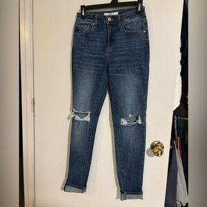 KanCan Blue Skinny Distressed Jeans